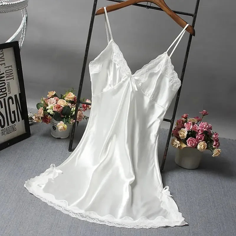 Sexy Lace Silk Nightdress