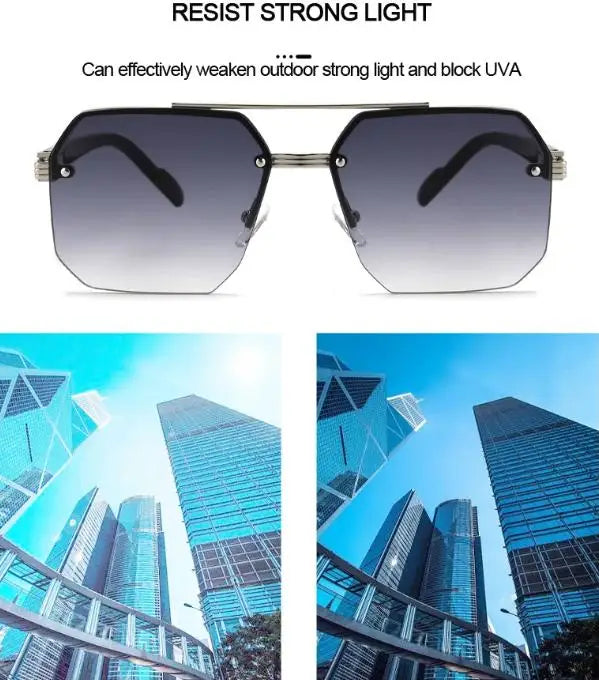 2025 Frameless Square Sunglasses