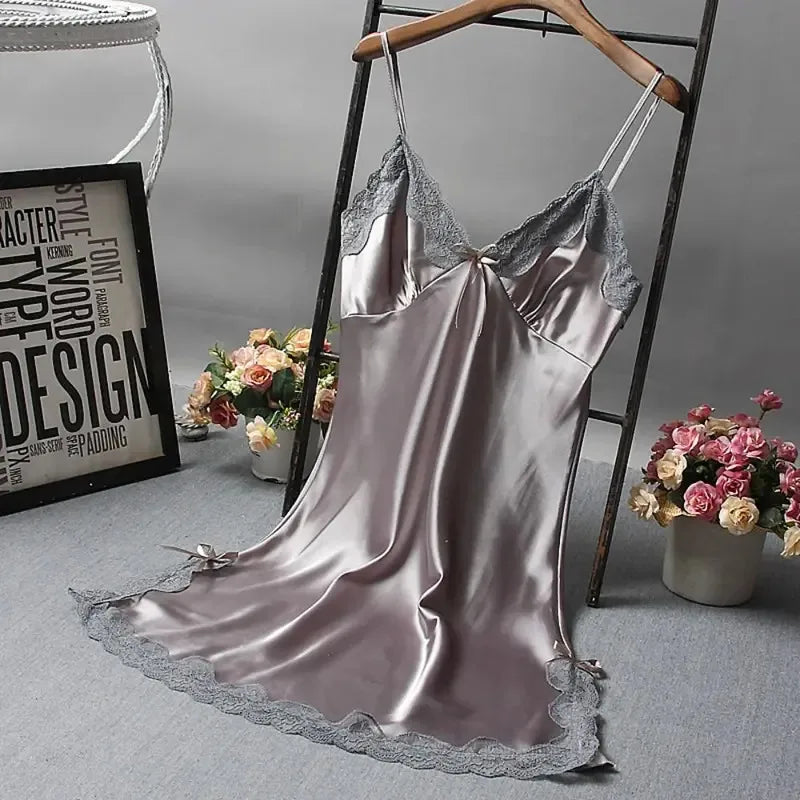 Sexy Lace Silk Nightdress
