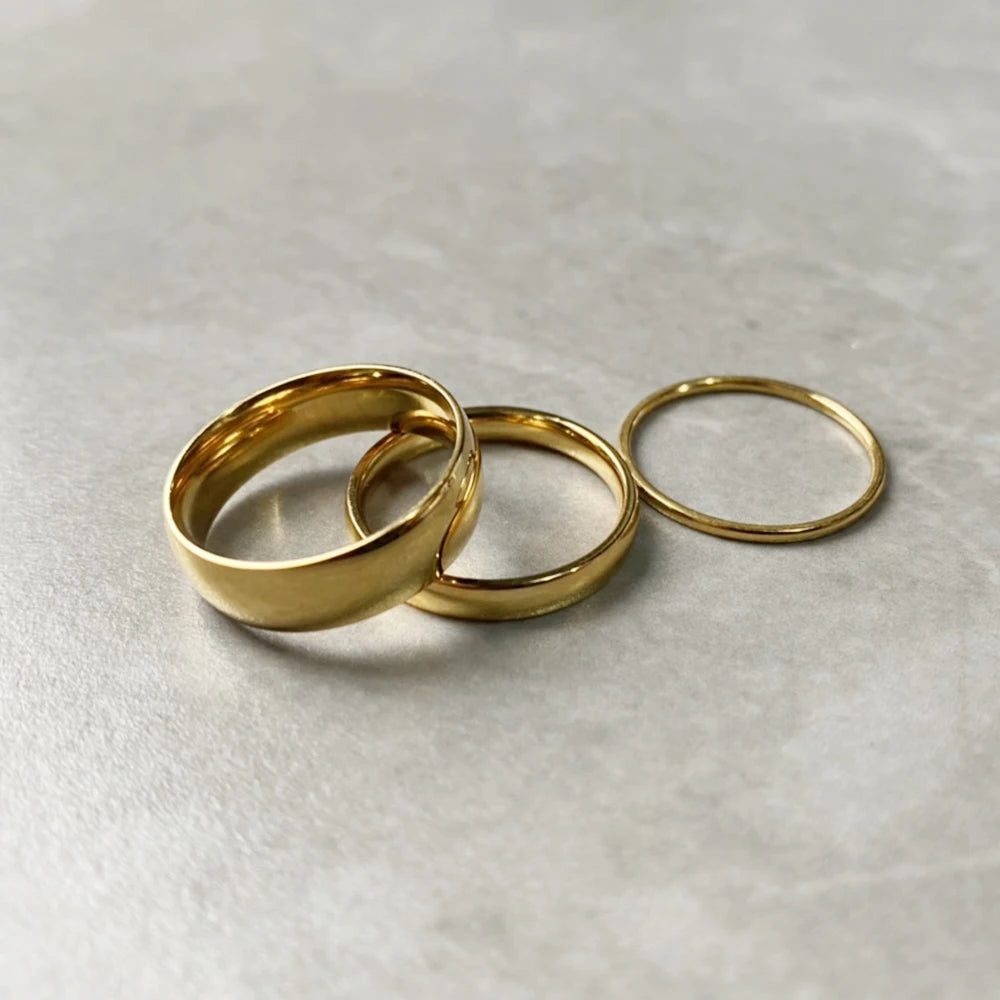 Classic Style Rings for Stacking Stainless Steel Rings For Woman For Gift Jewelry