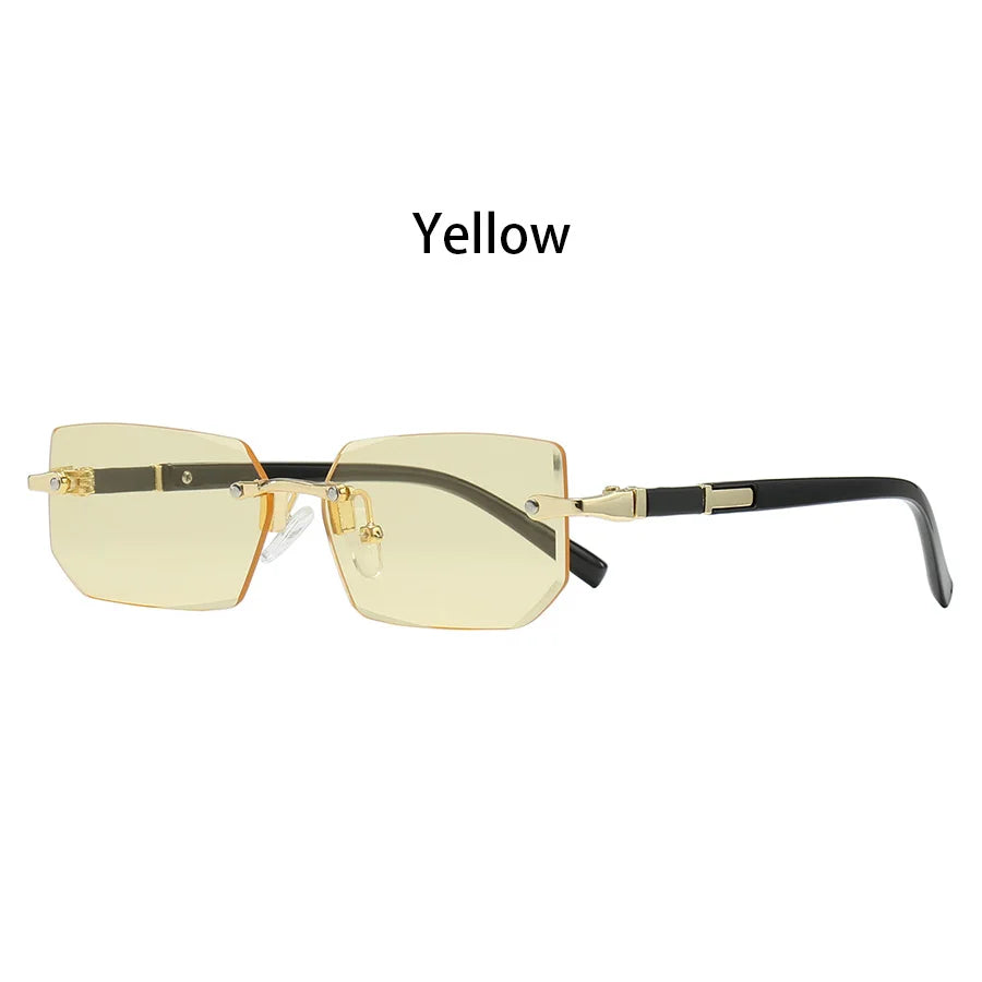 Luxury Rimless Rectangle Sunglasses