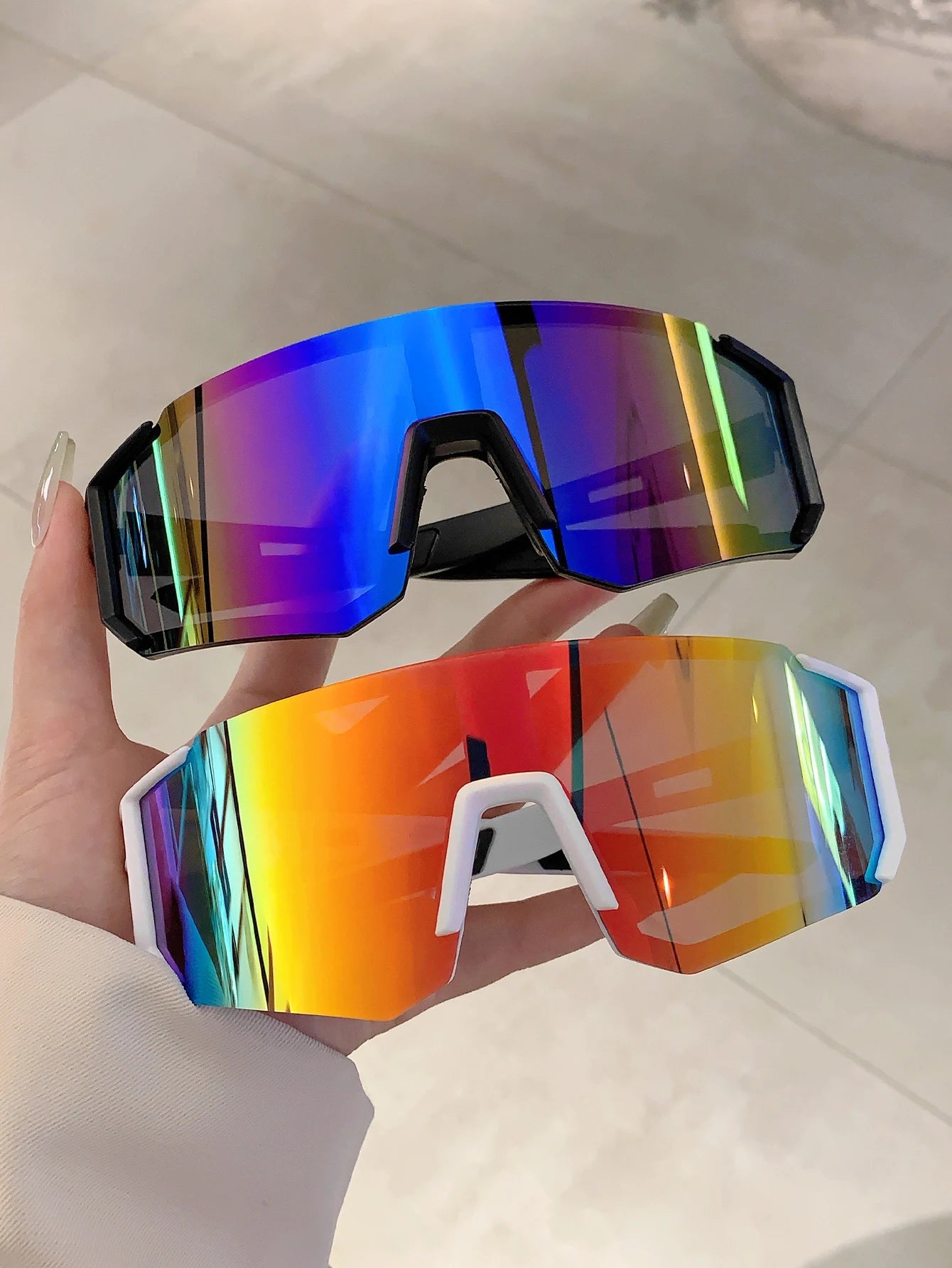 Trendy Oversized Sports Sunglasses