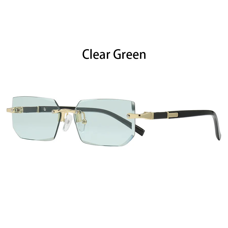 Luxury Rimless Rectangle Sunglasses