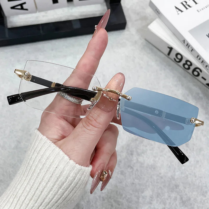 Rimless Rectangle Sunglasses