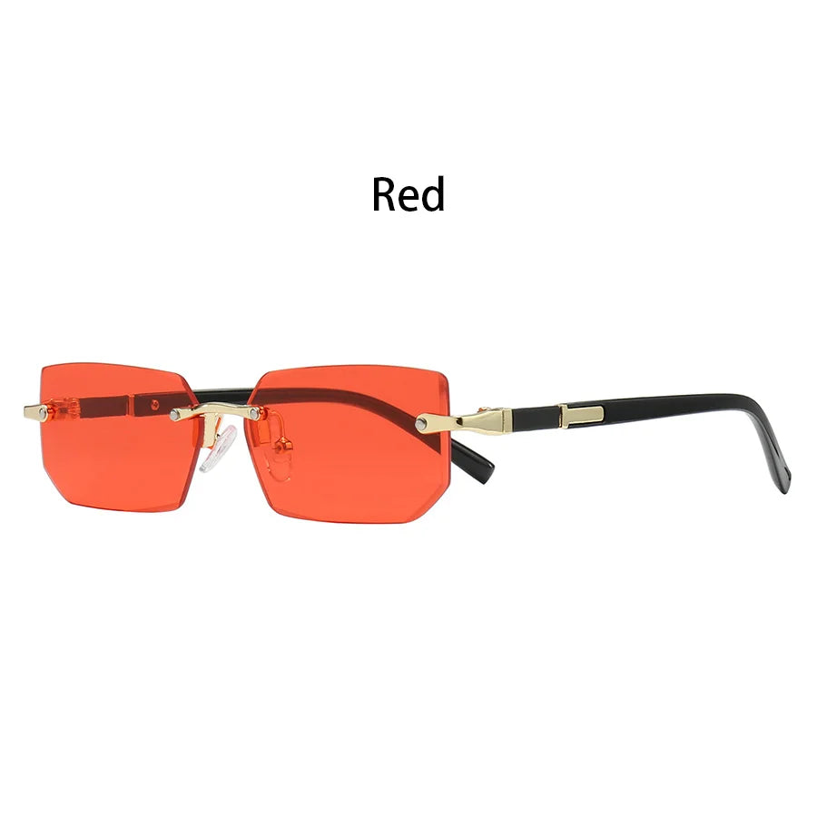 Luxury Rimless Rectangle Sunglasses