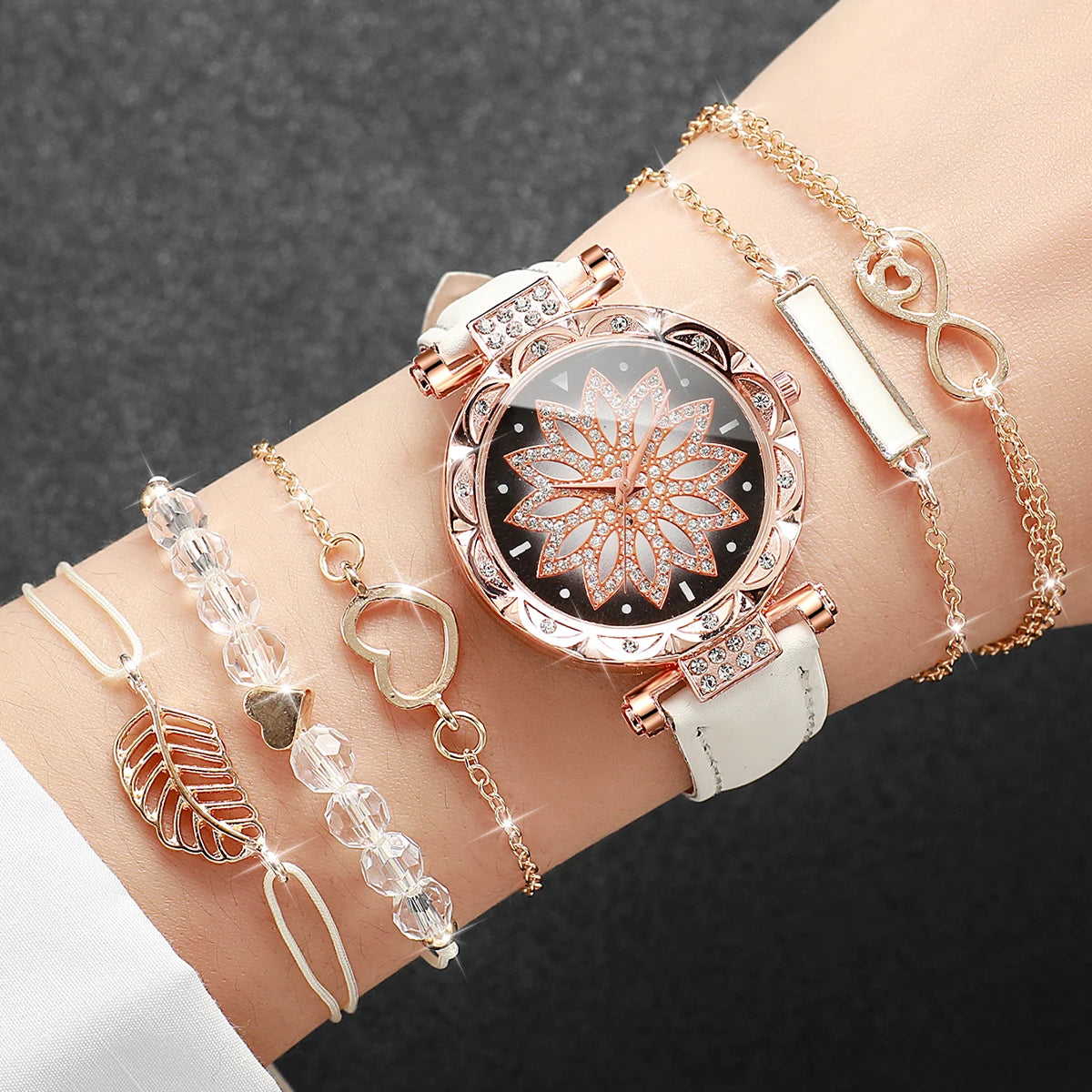 Elegant 6-piece women's watch set without box
