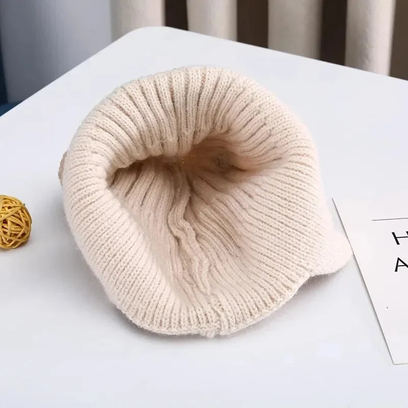 Cute Bear Knit Baby Winter Hat