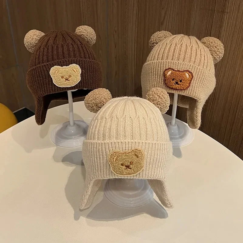 Cute Bear Knit Baby Winter Hat