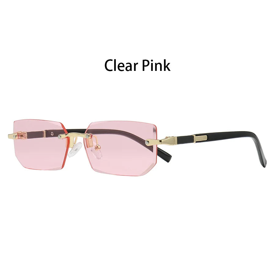 Luxury Rimless Rectangle Sunglasses