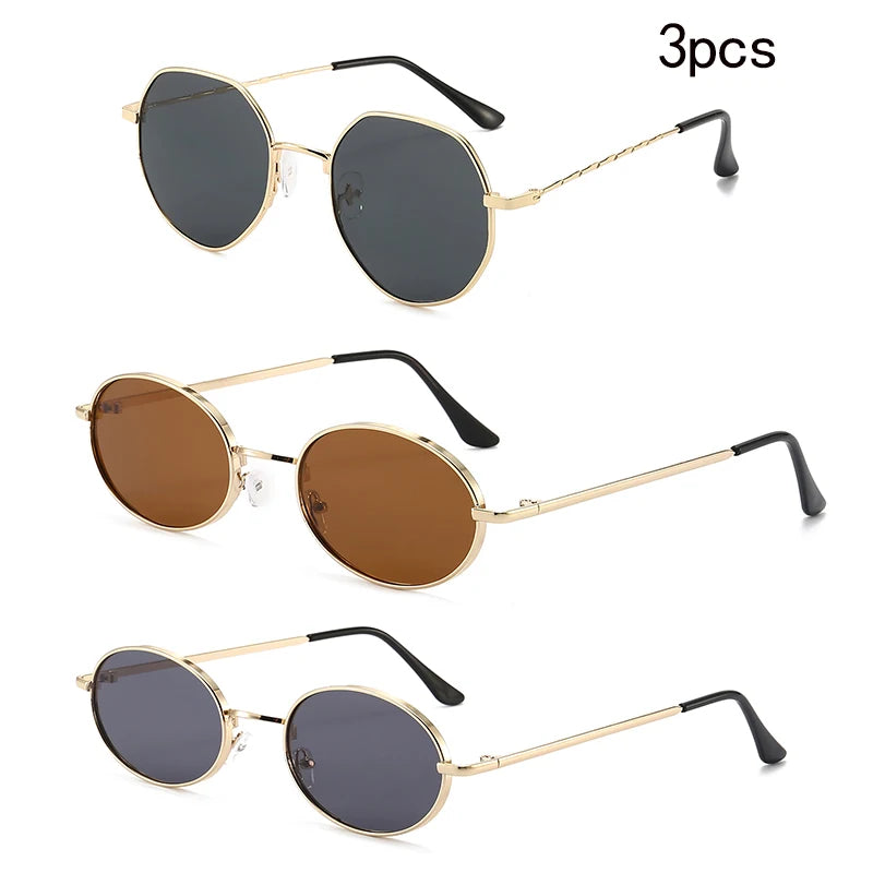 Polygon Metal Vintage Sunglasses