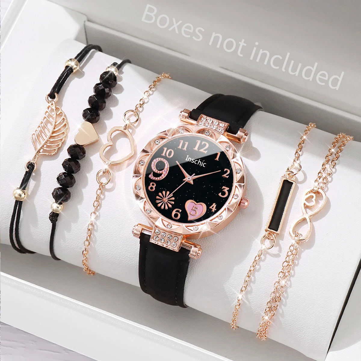 Elegant 6-piece women's watch set without box
