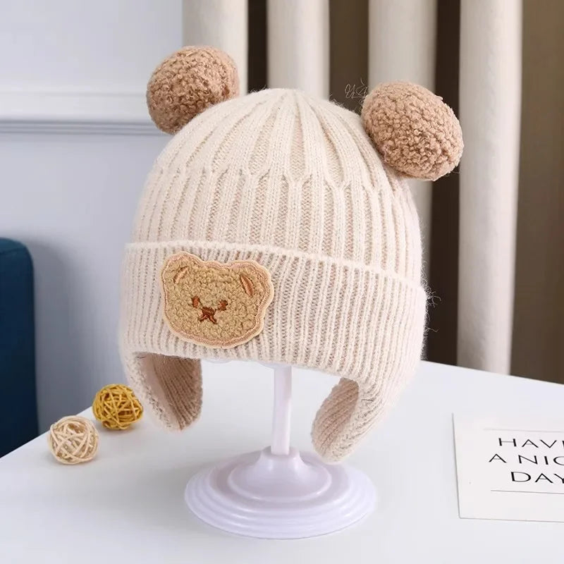 Cute Bear Knit Baby Winter Hat