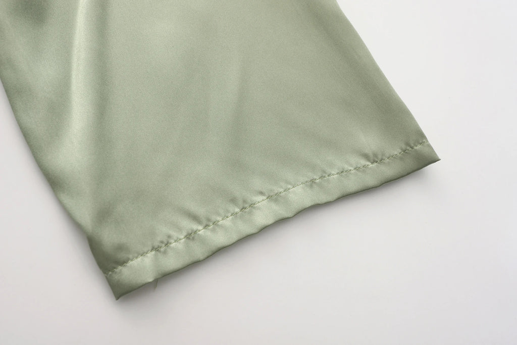 Bridesmaid Satin Robe – Grass Green