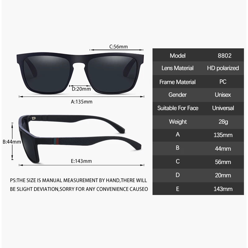 Vintage Square Polarized Sunglasses