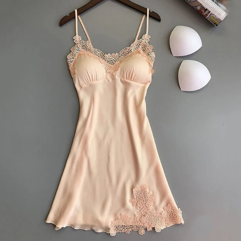 Sexy Silk Halter Nightdress