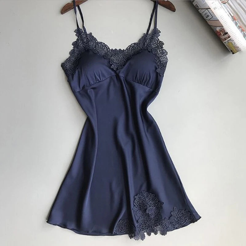 Sexy Silk Halter Nightdress