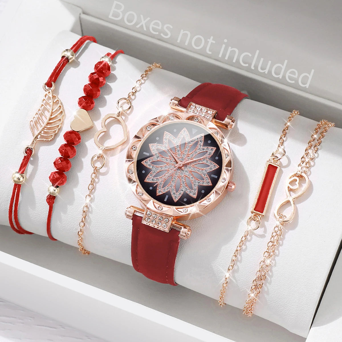 Elegant 6-piece women's watch set without box