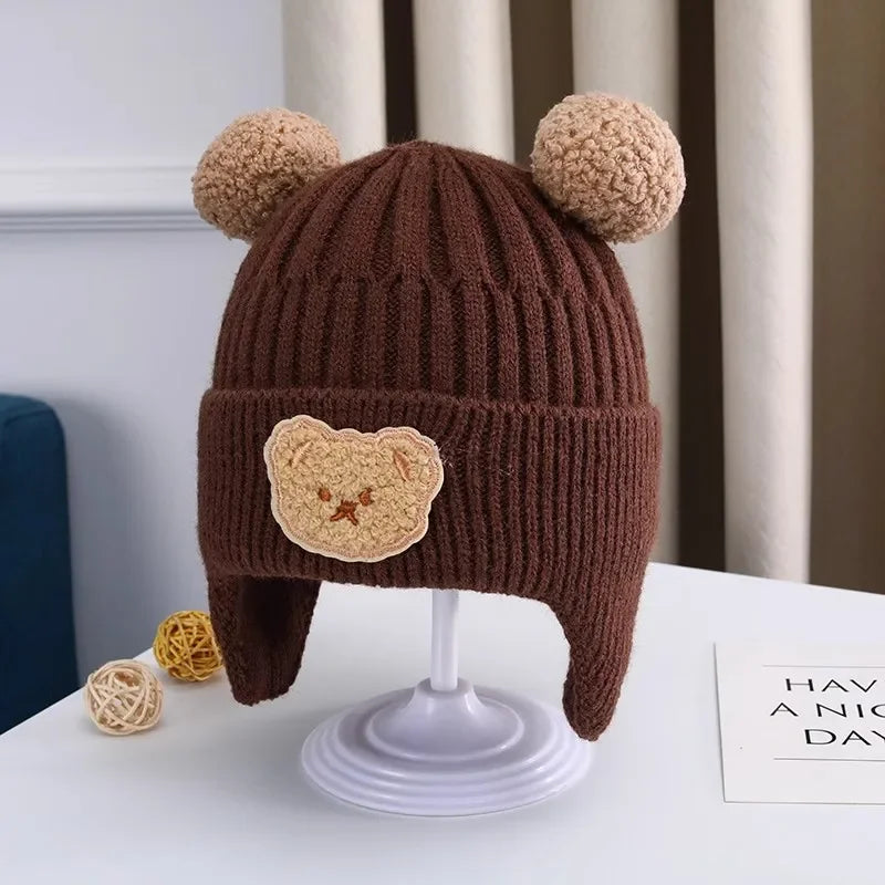 Cute Bear Knit Baby Winter Hat