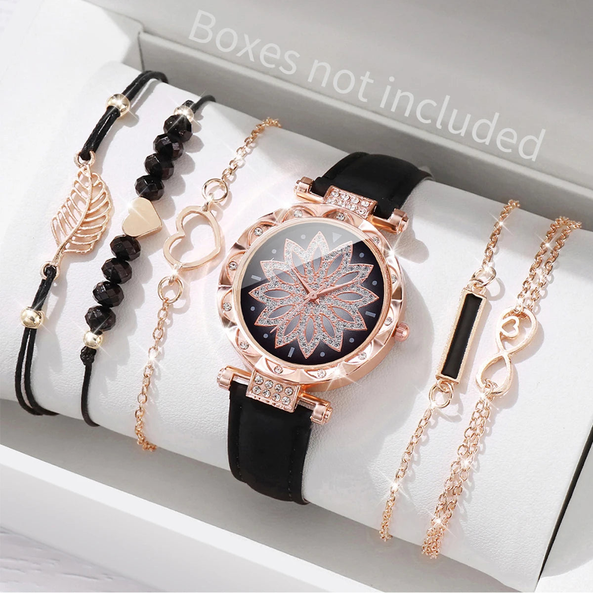 Elegant 6-piece women's watch set without box