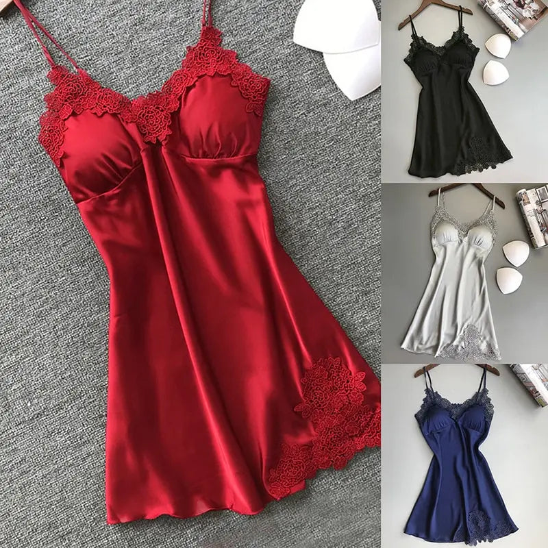 Sexy Silk Halter Nightdress