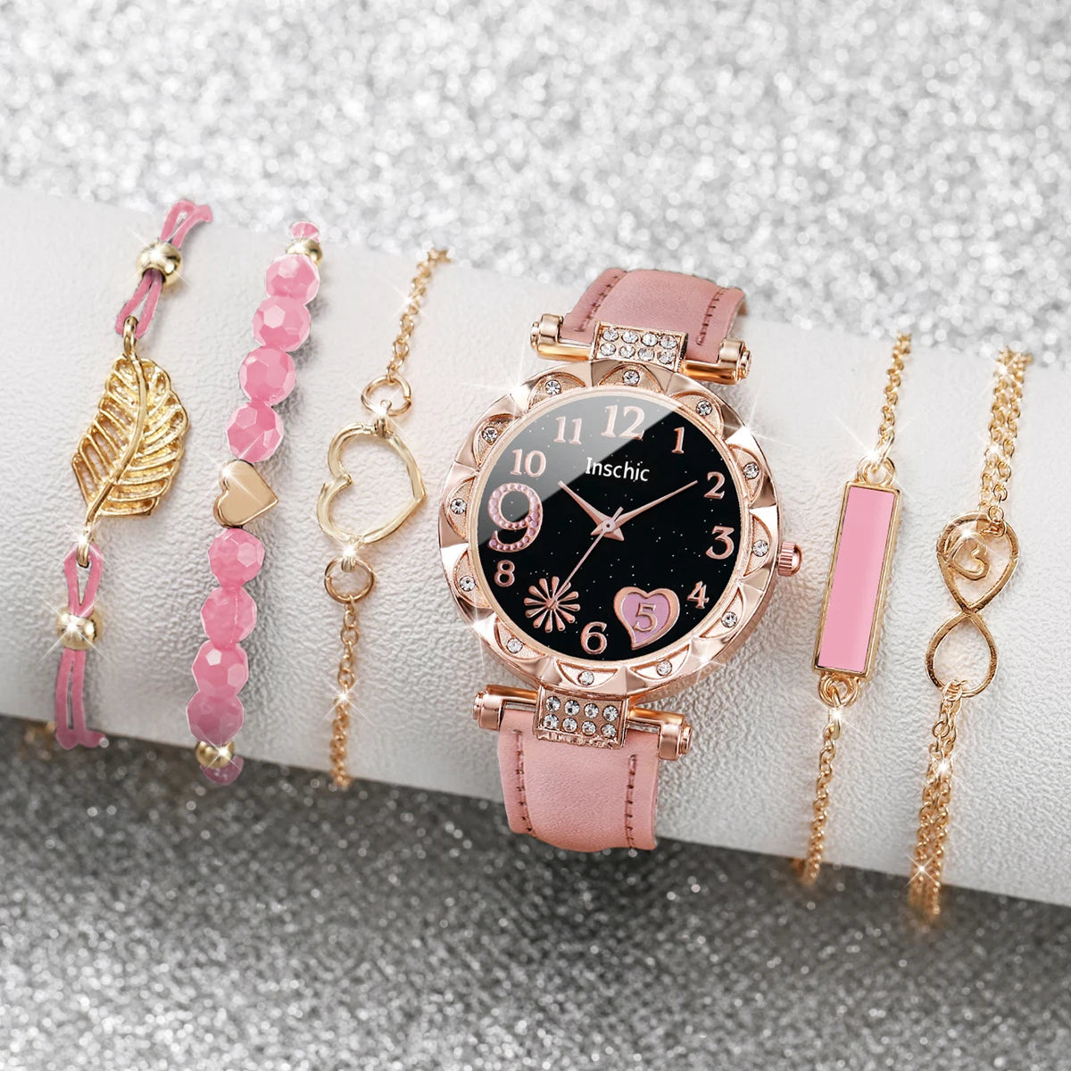 Elegant 6-piece women's watch set without box