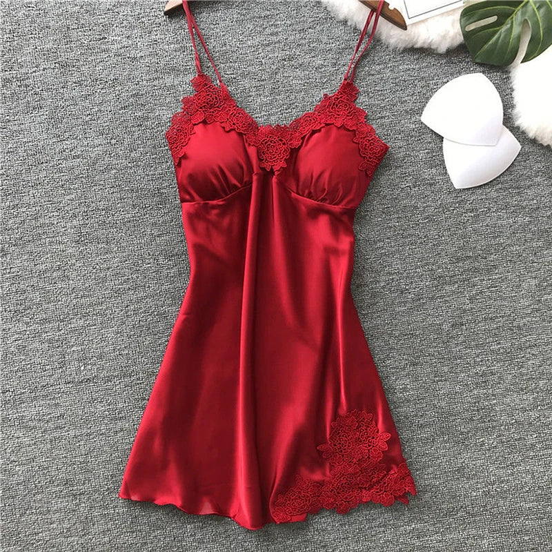 Sexy Silk Halter Nightdress