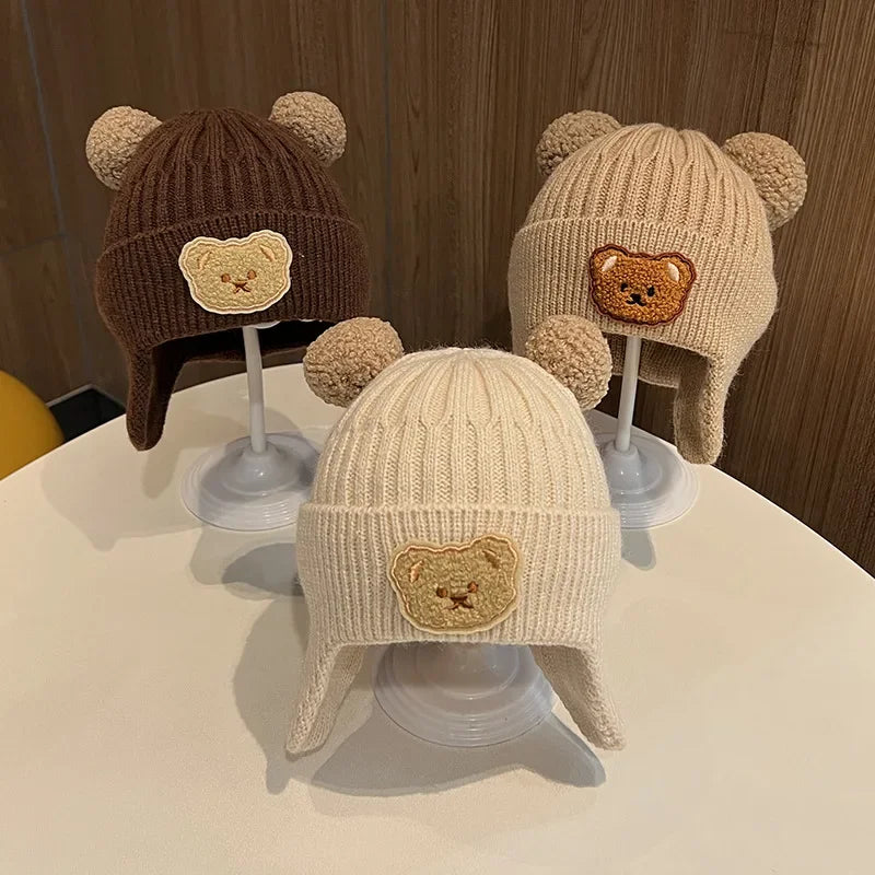 Cute Bear Knit Baby Winter Hat