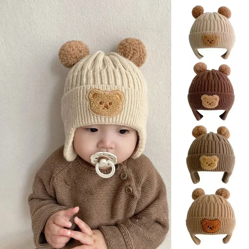 Cute Bear Knit Baby Winter Hat