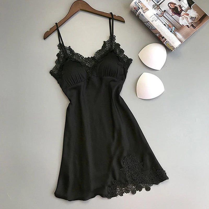 Sexy Silk Halter Nightdress
