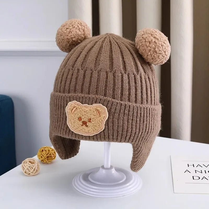 Cute Bear Knit Baby Winter Hat