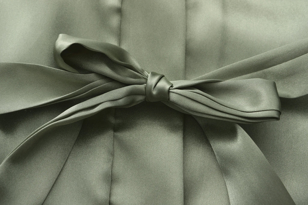 Bridesmaid Satin Robe – Grass Green