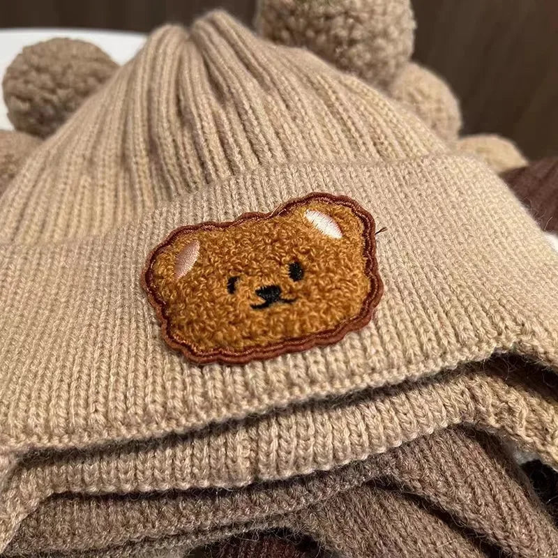 Cute Bear Knit Baby Winter Hat