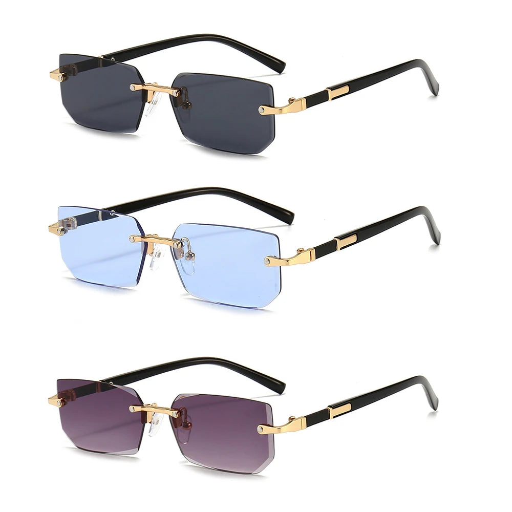 Rimless Rectangle Sunglasses