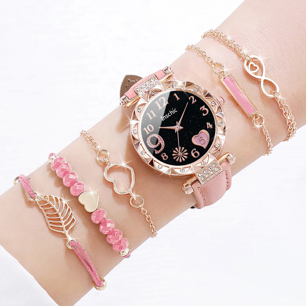 Elegant 6-piece women's watch set without box