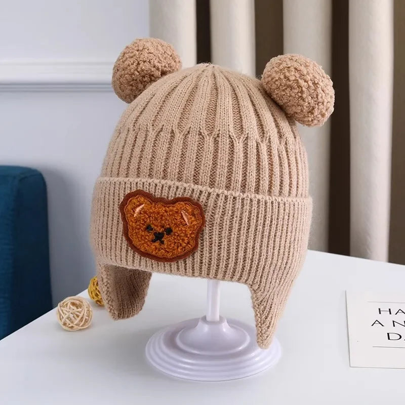 Cute Bear Knit Baby Winter Hat