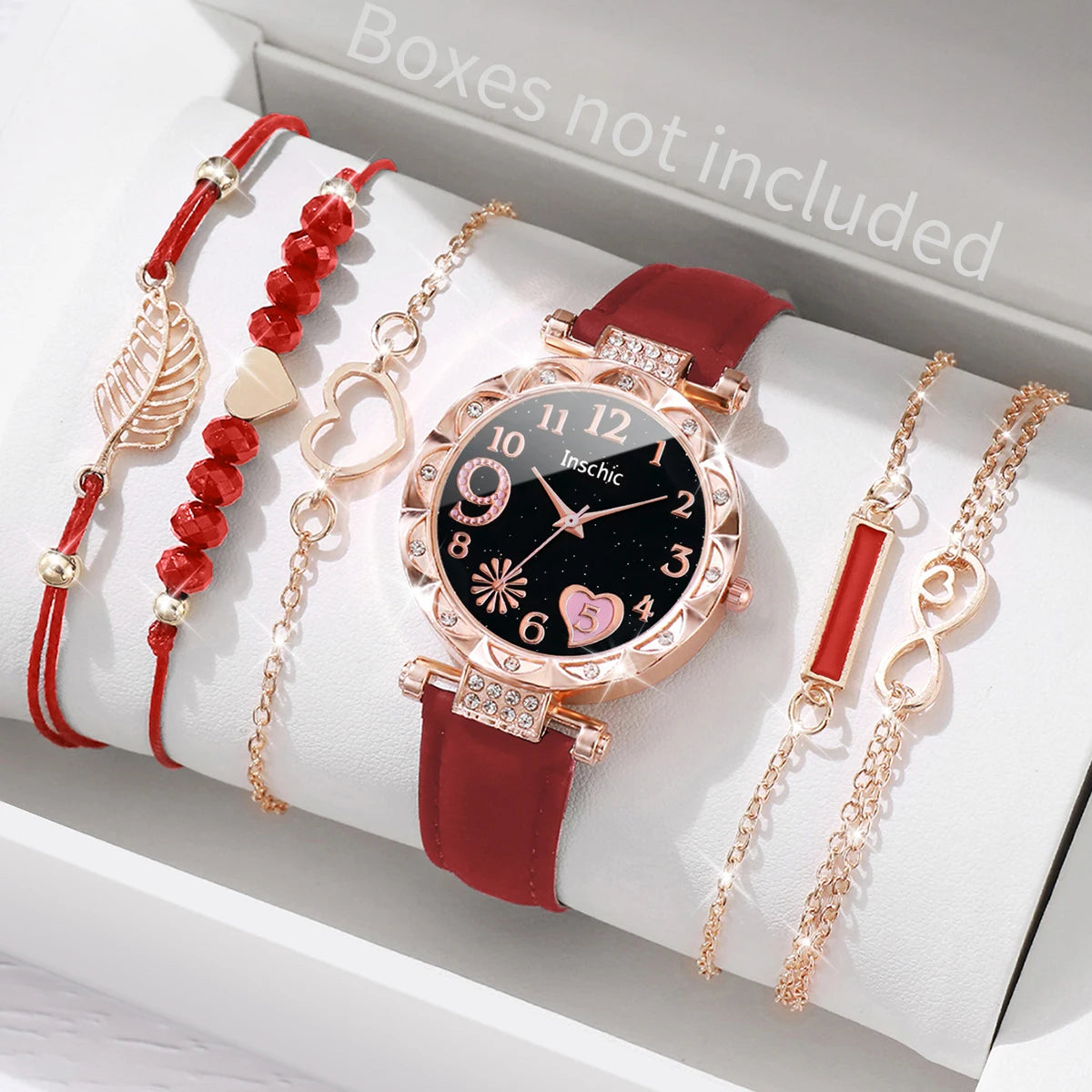 Elegant 6-piece women's watch set without box