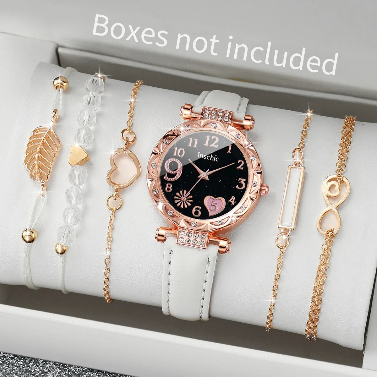 Elegant 6-piece women's watch set without box