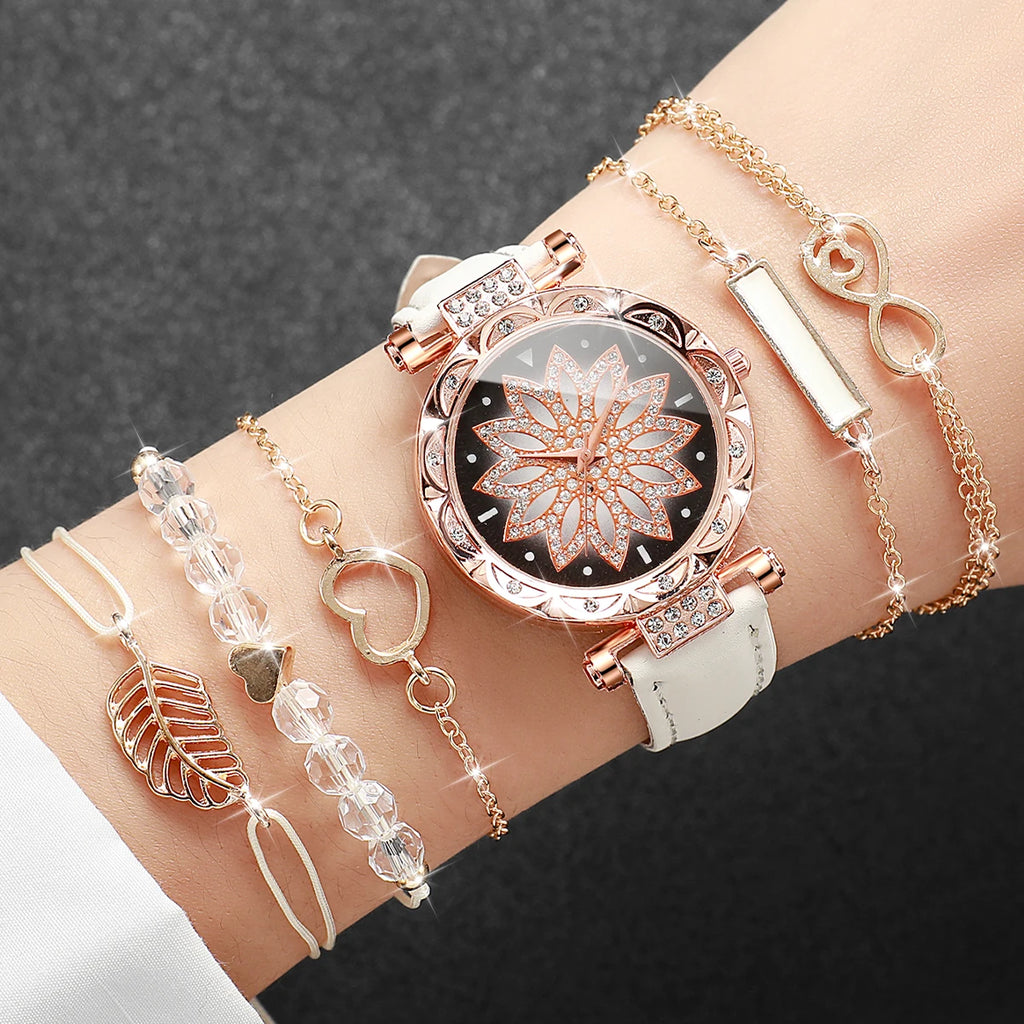 Elegant 6-piece women's watch set without box